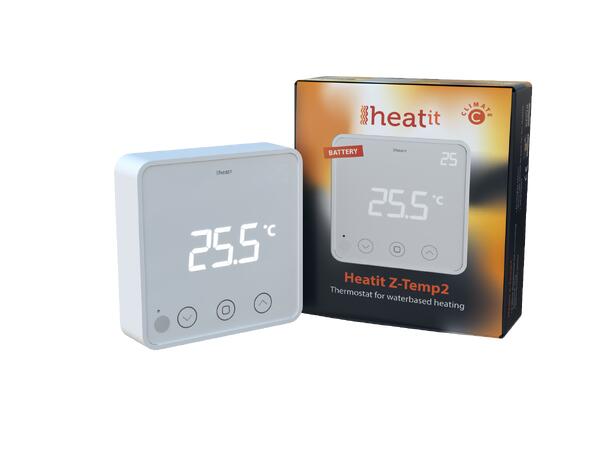 Heatit Z-Temp2 White Z-Wave batteridrevet temp sensor