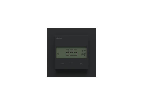 Heatit Z-Temp3  Black Trådløs batteridrevet termostat  Z-Wave