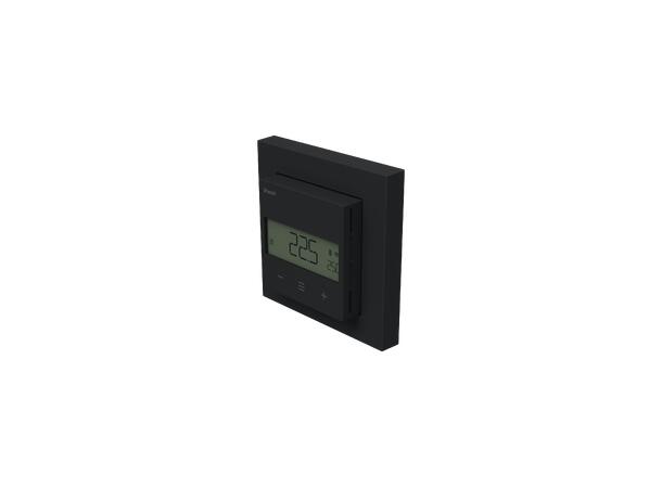 Heatit Z-Temp3  Black Trådløs batteridrevet termostat  Z-Wave