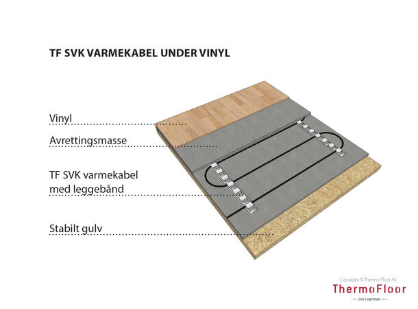 TF SVK 17  600W/35m  17W/m Varmekabel i ferdige elementer  17W/m
