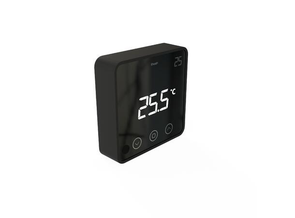 Heatit Z-Temp2 Black Z-Wave batteridrevet temp sensor