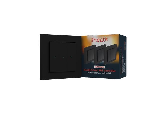 Heatit Z-Push Wall Controller Batteridrevet veggbryter Z-Wave