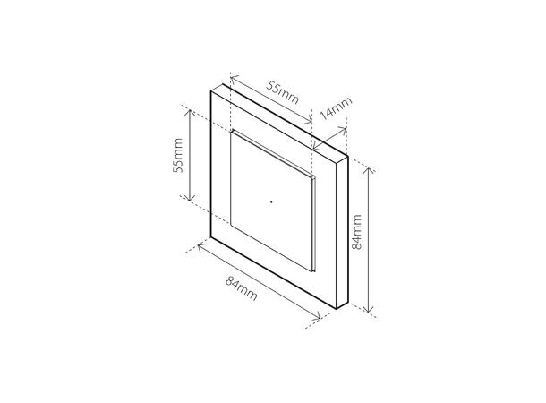 Heatit Z-Push Wall Controller Batteridrevet veggbryter Z-Wave
