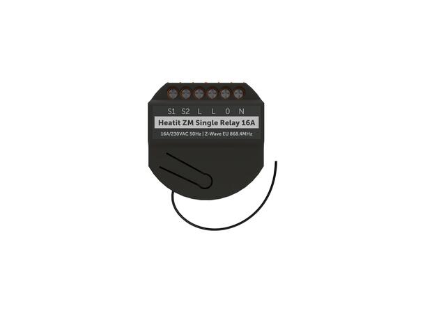 Heatit ZM Single Relay 16A Z-Wave Rele for innbygging