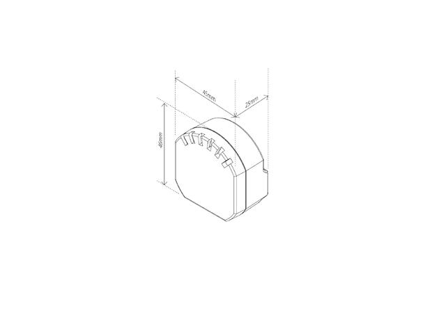 Heatit ZM Single Relay 16A Z-Wave Rele for innbygging