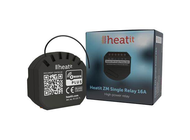 Heatit ZM Single Relay 16A Z-Wave Rele for innbygging