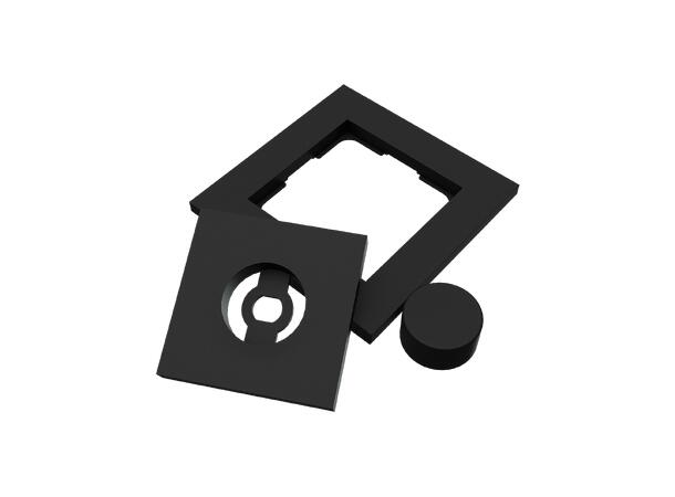 Plastkit til vridimmere  Sort Plastkit for ettermontering