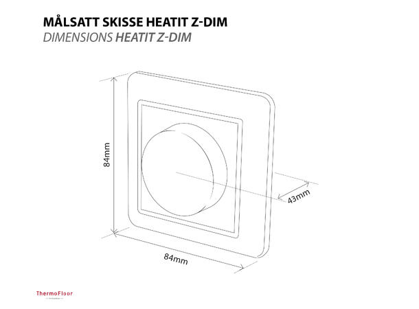 Plastkit til vridimmere  Sort Plastkit for ettermontering
