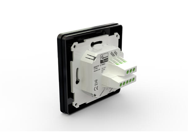Heatit Z-TRM3  Black Z-Wave termostat  3600W  16A  868,4 MHz