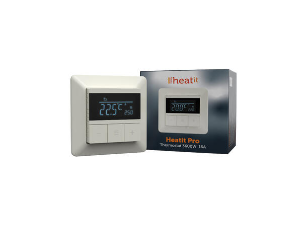 Heatit Pro  White  RAL 9010 Termostat  3600W  16A