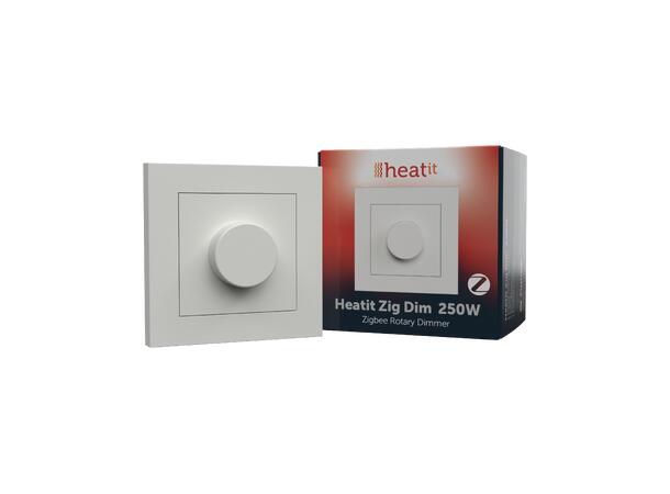 Heatit Zig Dim  250W  White RAL 9003 Zigbee vridimmer