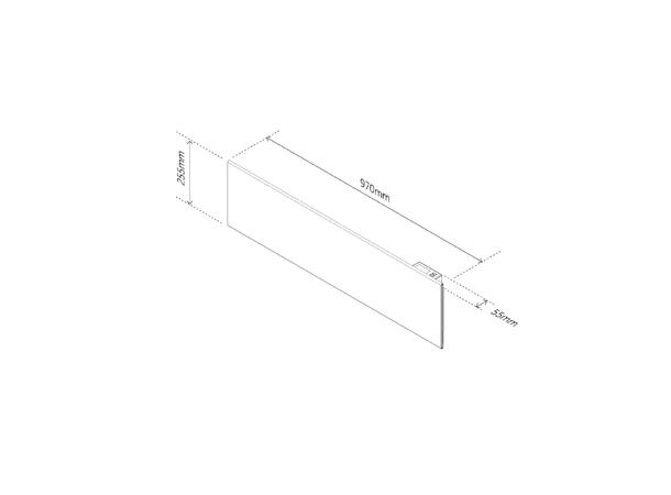 List Heatit WiFi 1000W  White Panelovn med Wi-Fi  Stål