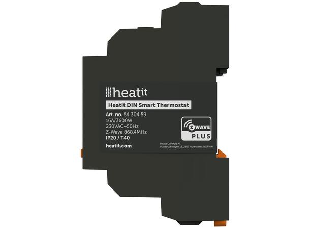 Heatit DIN Smart Thermostat Termostat for DIN-skinne  3600W/16A