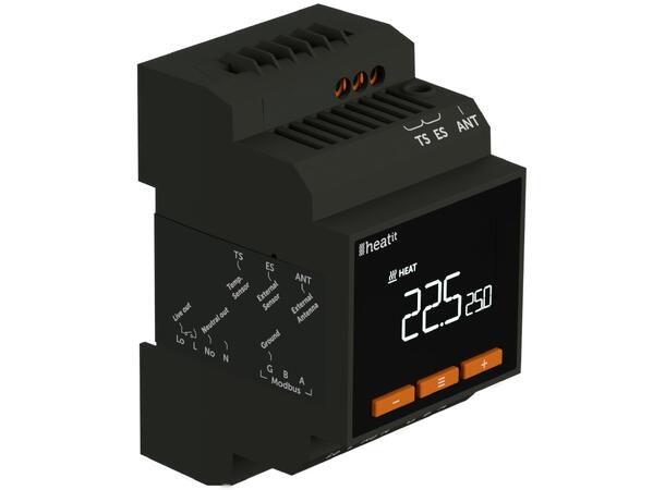 Heatit DIN Smart Thermostat Termostat for DIN-skinne  3600W/16A