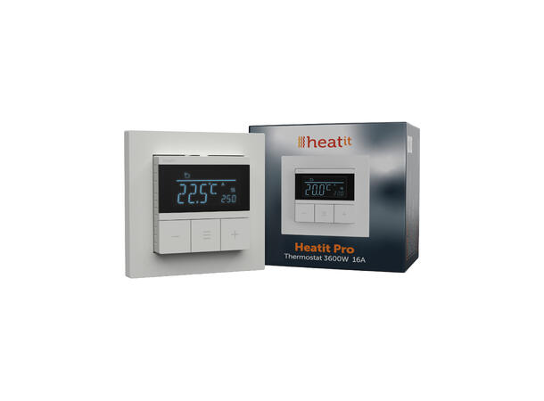 Heatit Pro  White  RAL 9003 Termostat  3600W  16A