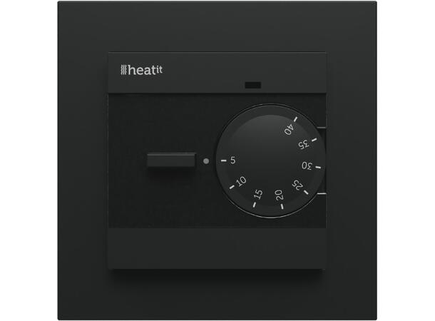 Heatit S-Control2  Sort matt Termostat  3600W  16A  Sort matt