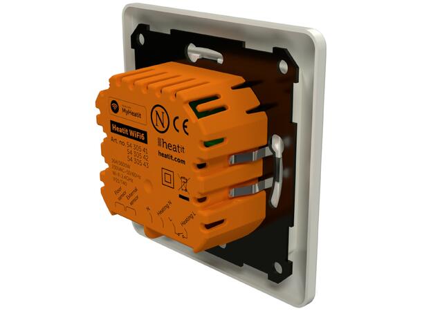 Heatit WiFi6  Hvit RAL 9010 Wi-Fi termostat 3600W  16A