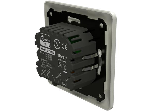 Heatit Z-TRM6 White  RAL9010 Z-Wave termostat  3600W  16A  868,4 MHz
