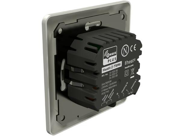 Heatit Z-TRM6 White  RAL9010 Z-Wave termostat  3600W  16A  868,4 MHz
