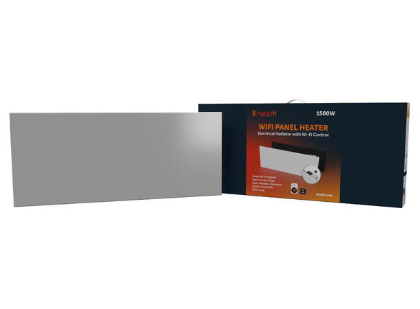 Heatit WiFi Panel 1500W  White Panelovn med Wi-Fi  Stål