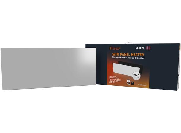 Heatit WiFi Panel 1500W  White Panelovn med Wi-Fi  Stål