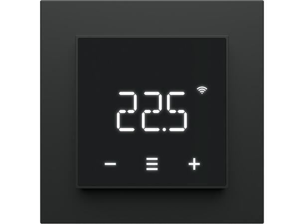Heatit Z-TRM7  Sort matt Z-Wave termostat  3600W  16A  868,4MHz
