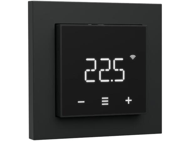 Heatit Z-TRM7  Sort matt Z-Wave termostat  3600W  16A  868,4MHz