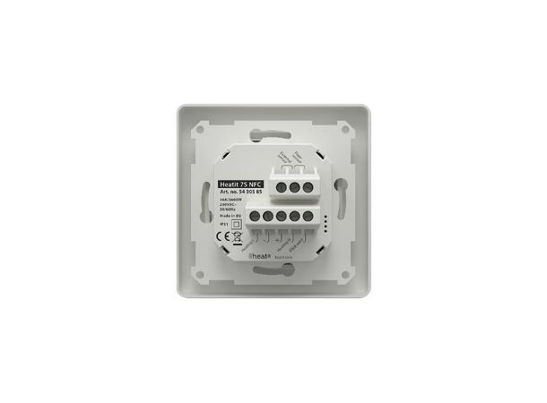 Heatit 7S NFC White RAL 9003 Termostat 3600W 16A