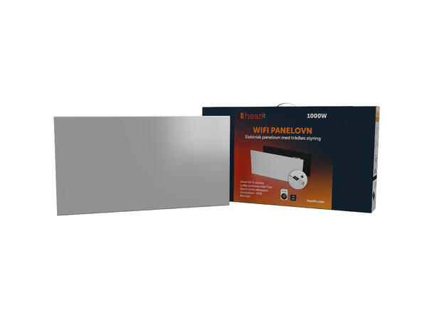 Heatit WiFi Panel 1000W  White Panelovn med Wi-Fi  Stål