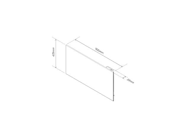 Heatit WiFi Panel 1000W  White Panelovn med Wi-Fi  Stål