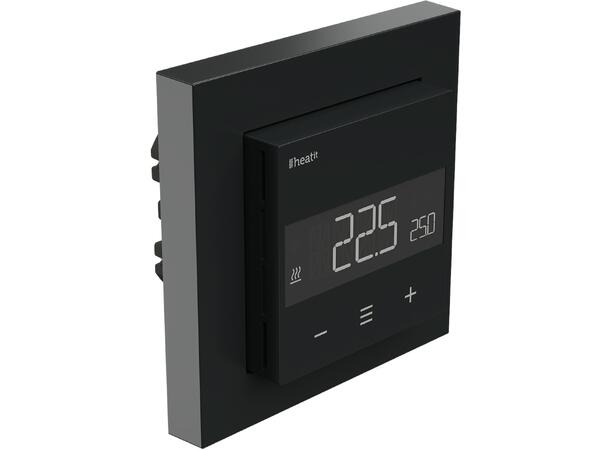 Heatit Z-TRM6 Black matt Z-Wave termostat  3600W  16A  868,4 MHz