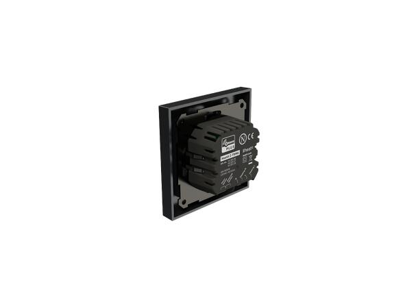 Heatit Z-TRM6 Black matt Z-Wave termostat  3600W  16A  868,4 MHz