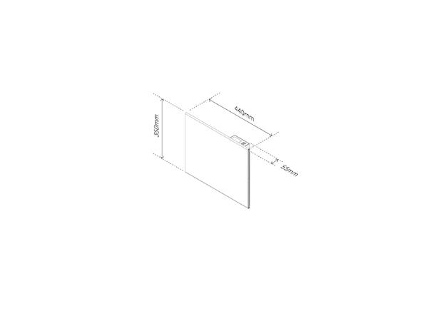 Heatit WiFi Panel 400W  White Panelovn med Wi-Fi  Stål