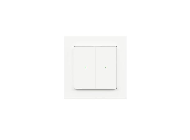 Heatit Z-Push Wall Controller RAL 9003 G Batteridrevet veggbryter Z-Wave