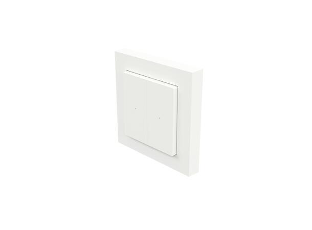 Heatit Z-Push Wall Controller RAL 9003 G Batteridrevet veggbryter Z-Wave