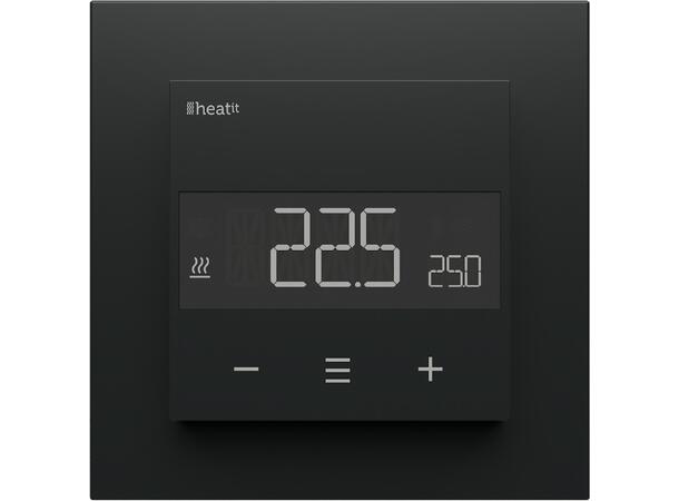 Heatit WiFi6  Sort matt Wi-Fi termostat 3600W  16A