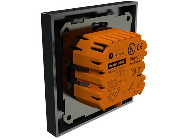 Heatit WiFi6  Sort matt Wi-Fi termostat 3600W  16A