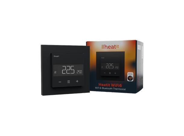 Heatit WiFi6  Sort matt Wi-Fi termostat 3600W  16A