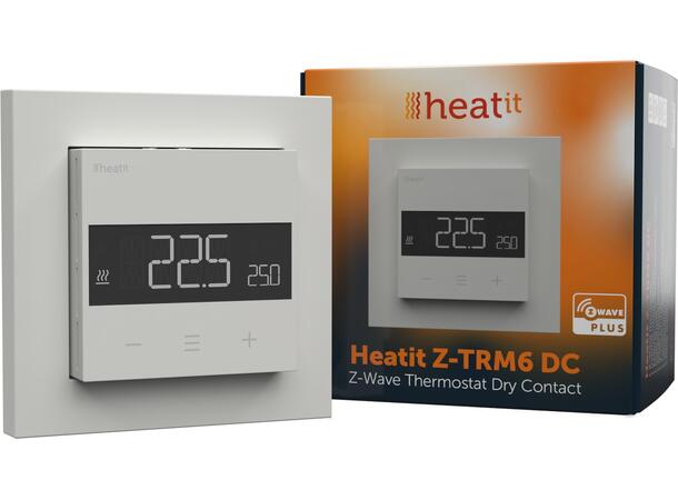 Heatit Z-TRM6 DC  Hvit 9003 Z-Wave termostat  3A (potensialfri)