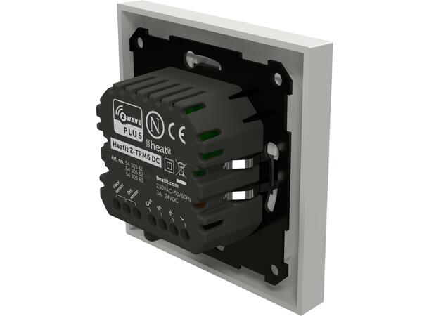 Heatit Z-TRM6 DC  Hvit 9003 Z-Wave termostat  3A (potensialfri)