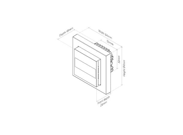 Heatit Z-TRM6 DC  Hvit 9003 Z-Wave termostat  3A (potensialfri)