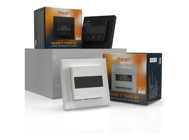 Heatit Z-TRM6 DC  Hvit 9003 Z-Wave termostat  3A (potensialfri)