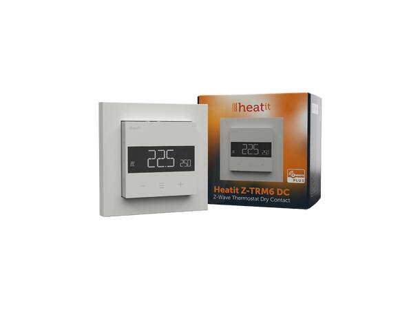 Heatit Z-TRM6 DC  Hvit 9003 Z-Wave termostat  3A (potensialfri)