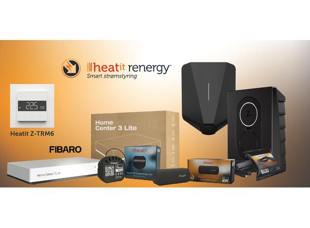 Heatit smarthuspakke hvit 9010 Renergy pre-konfig pakke