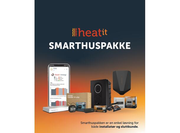 Heatit smarthuspakke hvit 9010 Renergy pre-konfig pakke