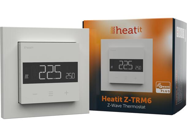 Heatit Z-TRM6 White  RAL 9003 Z-Wave termostat  3600W  16A  868,4 MHz