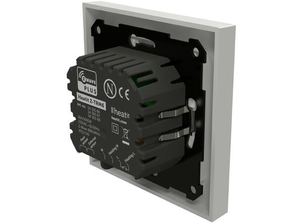 Heatit Z-TRM6 White  RAL 9003 Z-Wave termostat  3600W  16A  868,4 MHz