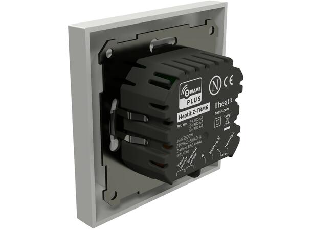 Heatit Z-TRM6 White  RAL 9003 Z-Wave termostat  3600W  16A  868,4 MHz