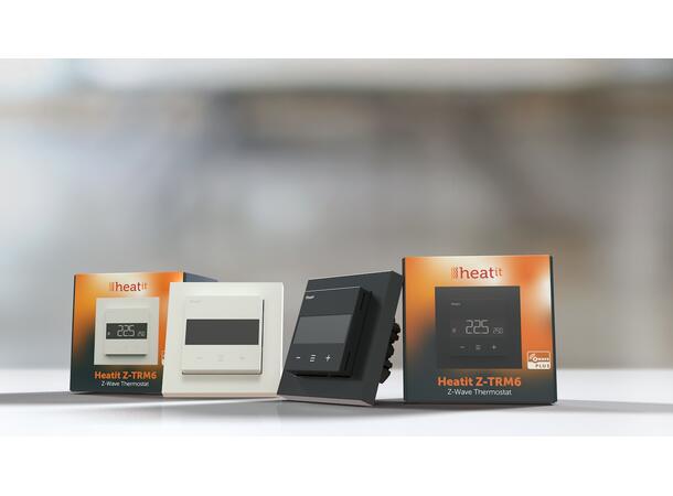 Heatit Z-TRM6 White  RAL 9003 Z-Wave termostat  3600W  16A  868,4 MHz