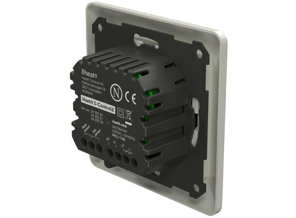 Heatit S-Control2  Hvit 9010 Termostat  3600W  16A  Hvit RAL 9010